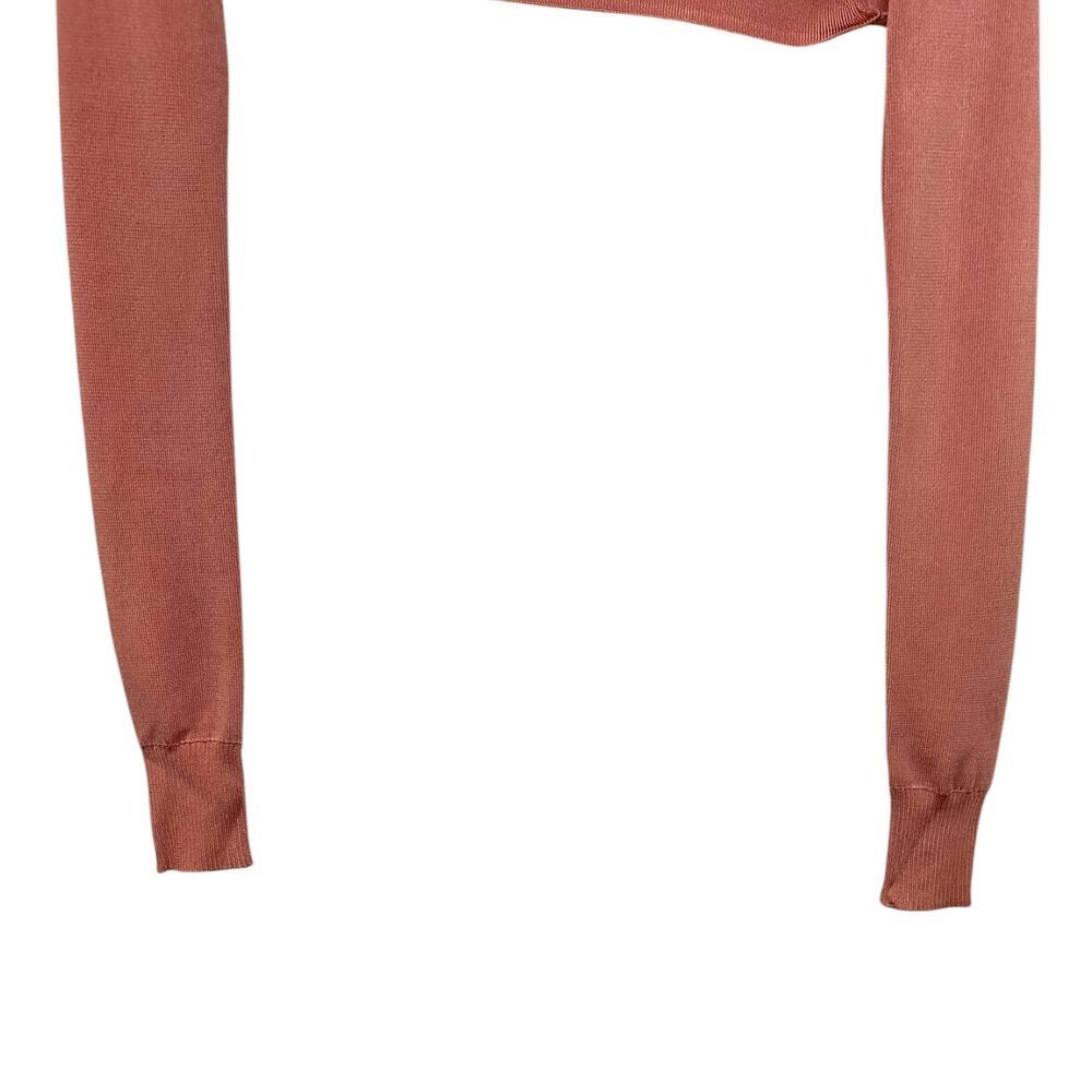 Cult Gaia NWT Women's 'Alice' Cropped Top Cardigan Knit Cantaloupe Orange Small - Picture 8 of 12